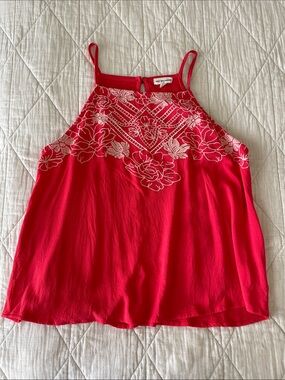 love on a hanger Embroidered Halter Cami
